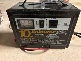 Vintage Schauer 10 Amp Battery Charger (6V/12V) – W/ Original Box!