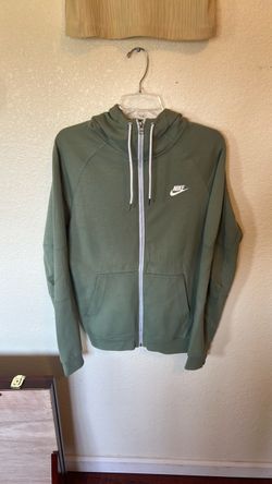Nike zipper hoodie smokey green size small