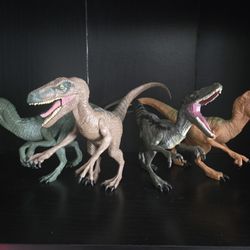 Hasbro 2015 Jurassic World Velociraptor 4 Pack (RARE)
