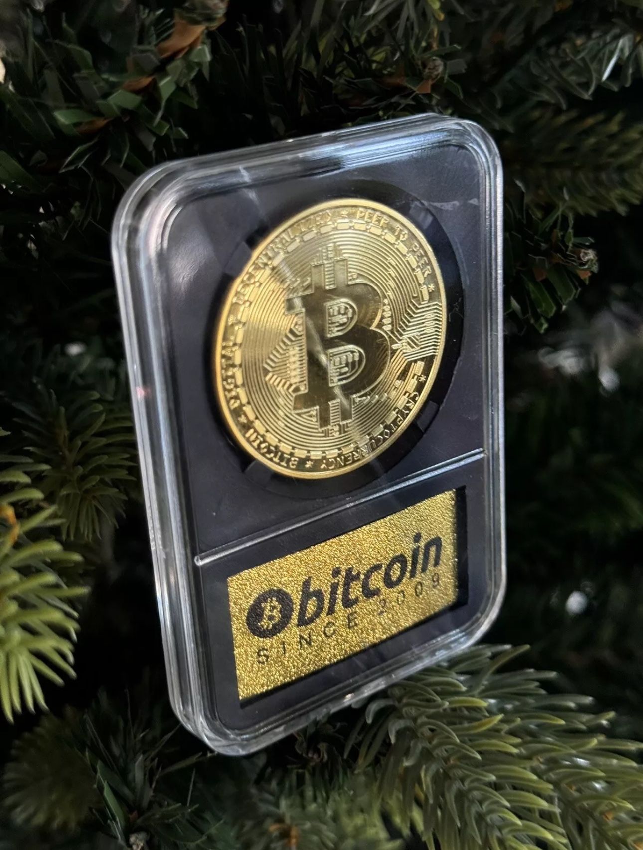 4 Pcs Bitcoin Physical Coin In Protective Cases