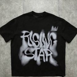 1pc Teen Boy Shirt Black/White With Text