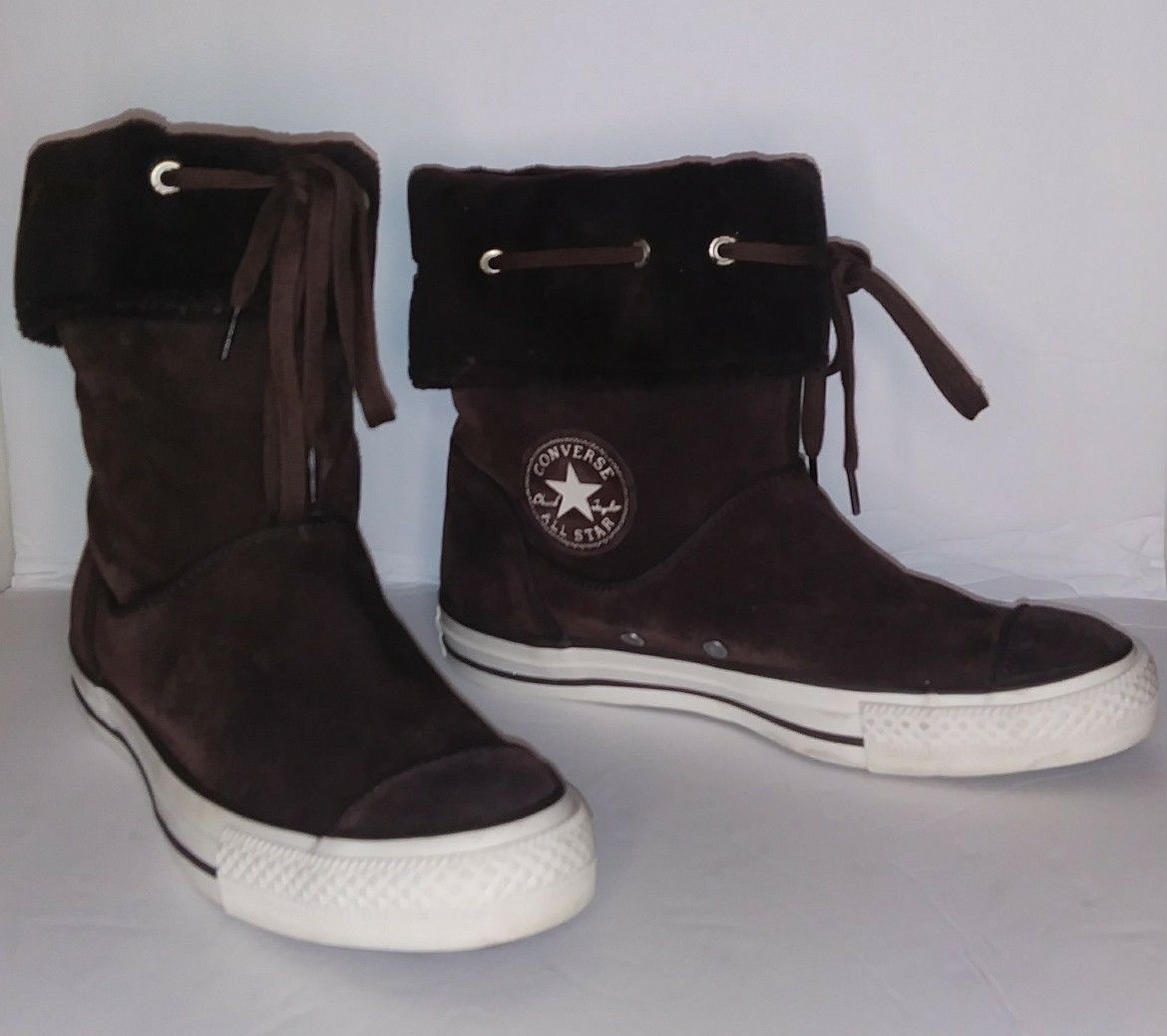 Converse All Star Chuck Taylor Women's Andover Brown Suede Sneaker Boots. Size 8