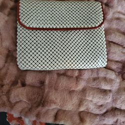 Vintage Whiting & Davis White Clutch Purse