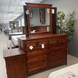 Cherry Brown Solid Wood Dresser - New Traditions Collection 
