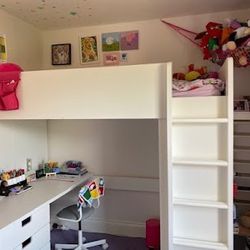 Kids Bunk Bed And Desk, 