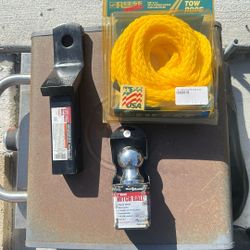 Towing Ball Hitch And Rope 