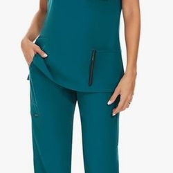 Brand New Caribbean Blue Scrub Set Size Xl