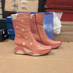 Fabilova  Pink Platform Boots