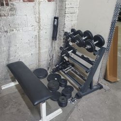 Free Weights, Bars, Bench And Stand