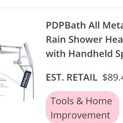 Rain Fall Shower combo Shower HeadChrome