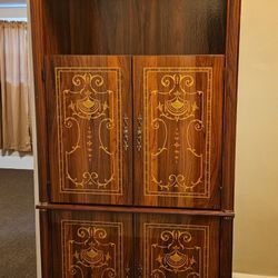 Antique Rosewood & Marquetry Inlaid Cabinet