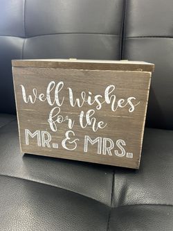 Well Wishes Wooden Wedding Box