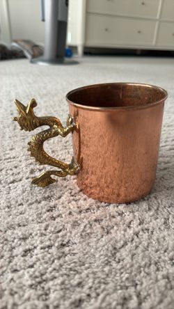 Copper Moscow Mule Mug - Dragon Handle (India)