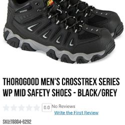 New Thorogood Men's Crosstrek Mid Safety Toe Hiker or work
Boots Size 9