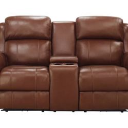 Leather Loveseat And Recliner