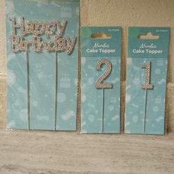 Rhinestone 21 Cake Topper 