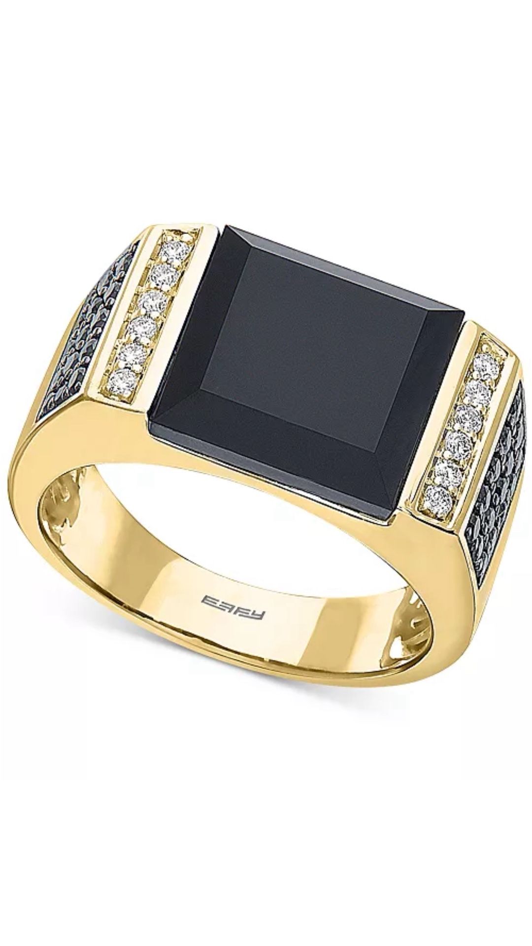 EFFY Men’s 14k Gold With Black Onyx & Diamonds