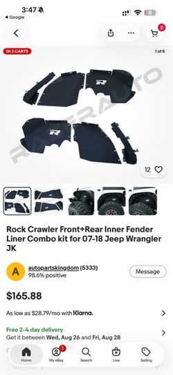 Jeep fender liner