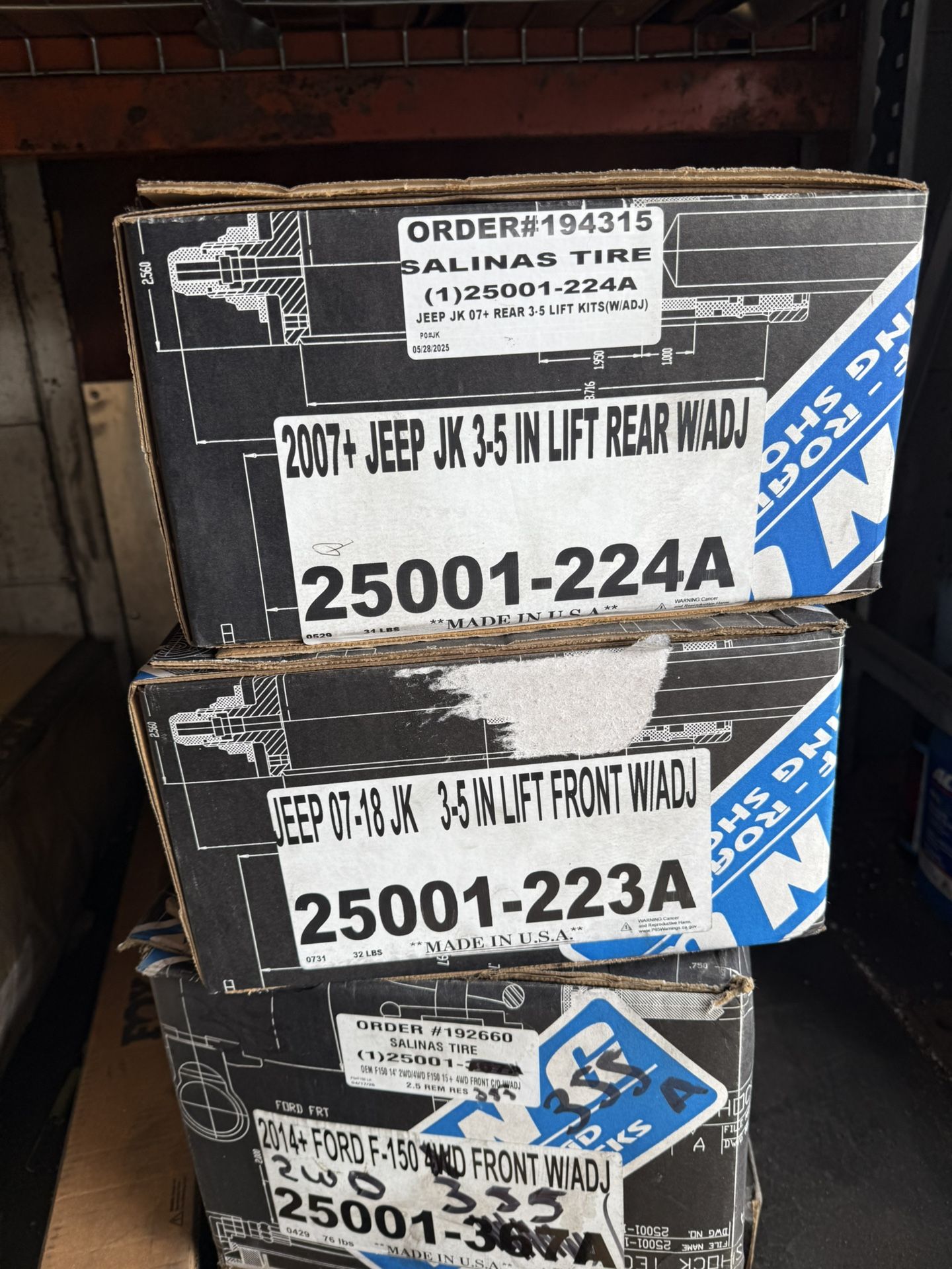 2007+ JEEP JK 3.5 INCH FRONT/REAR LIFT KING SHOCKS!!!