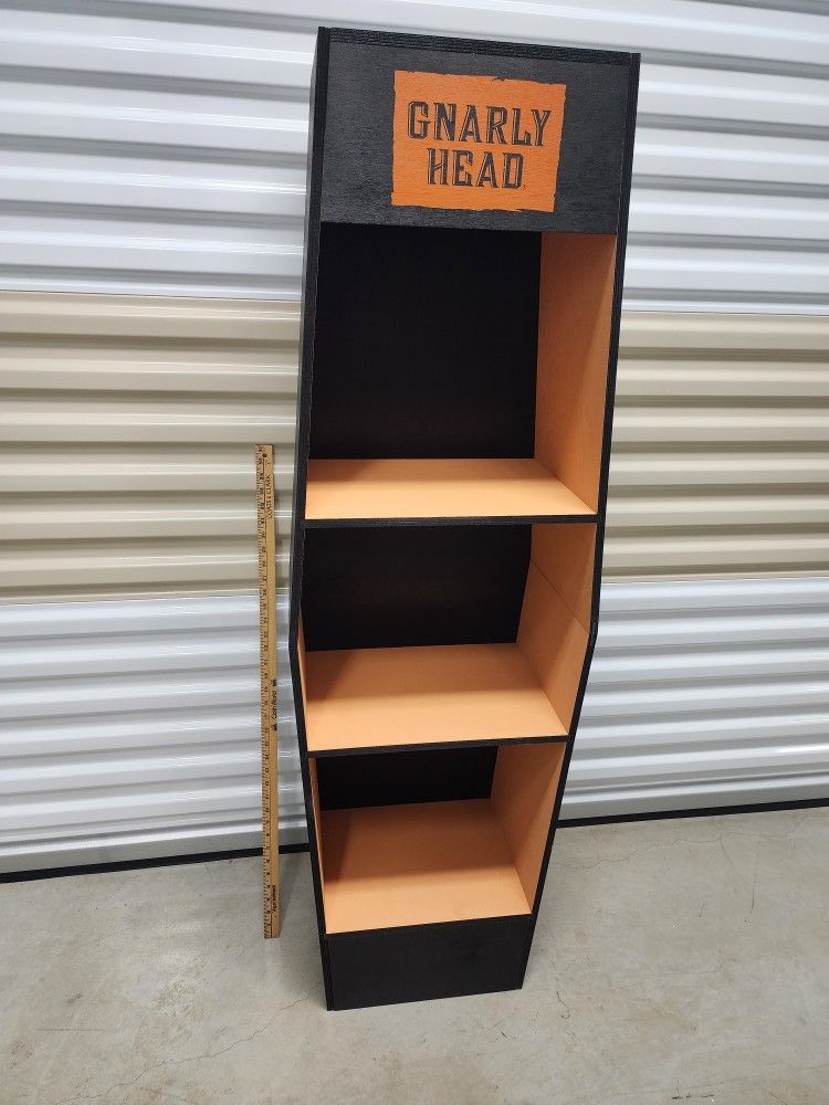 Gnarly Head Coffin Shaped Wooden Display Liquor Shelves Wine Shelf