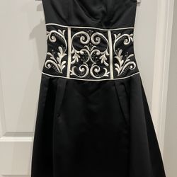 Formal Black Sequined 3/4 Length Dress (6)