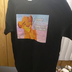 Custom Made Simba Meme Graphic Tee Size MEDIUM