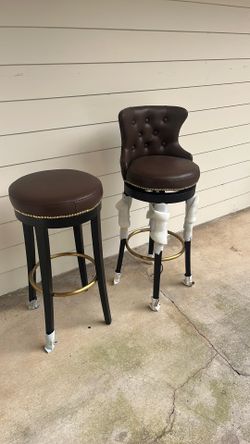 Brown leather Bar Stools 10 Bar Seats 14