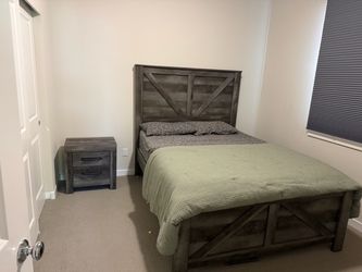 Ashley queen bed with 1 matching night stand