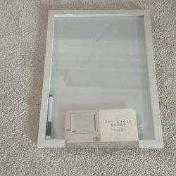 Dry Erase Board 12” x 16” – New with Hanging Brackets