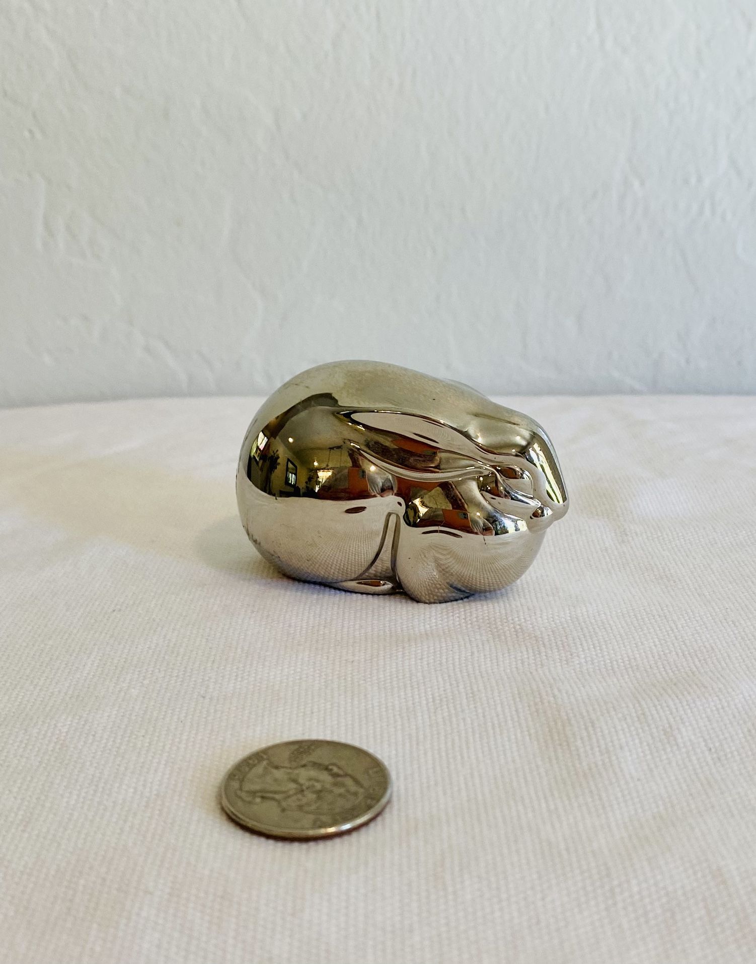 vintage dansk rabbit paperweight figurine