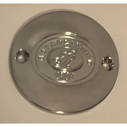 Vintage Indian Motorcycle Gilroy OEM Script Engine Point Cover Points Chrome