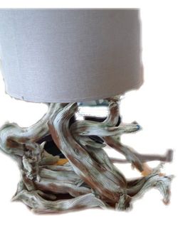 Driftwood table lamp.