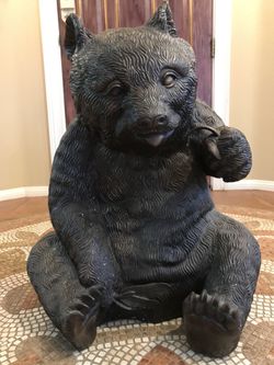 Bronze Panda by A. Tiot 26” tall 74 pounds