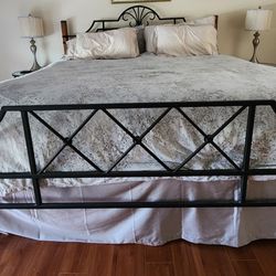 Bed Frame, End Tables, Lamps