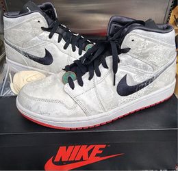 Jordan 1 Mid Fearless CLOT Silk DS 10.5M 12W w/extra laces RepBox 