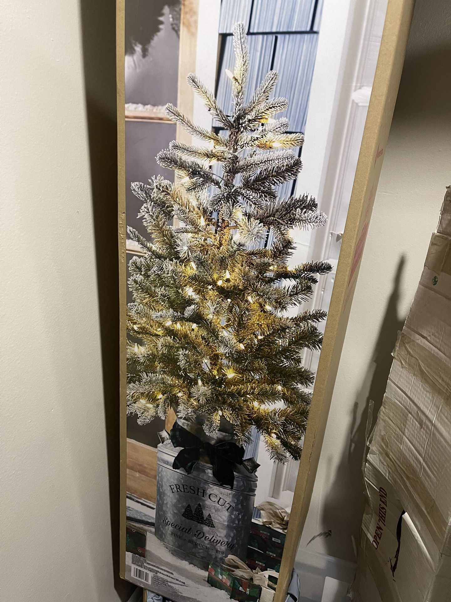 Vintage Prelit Topiary Christmas Tree