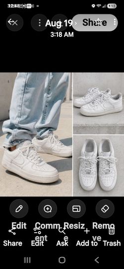 Nike AirForce 1 White size 5.5 Y