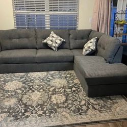 Grey Sofa Sectional - Upholstery Cleaned 5 Mo Old 