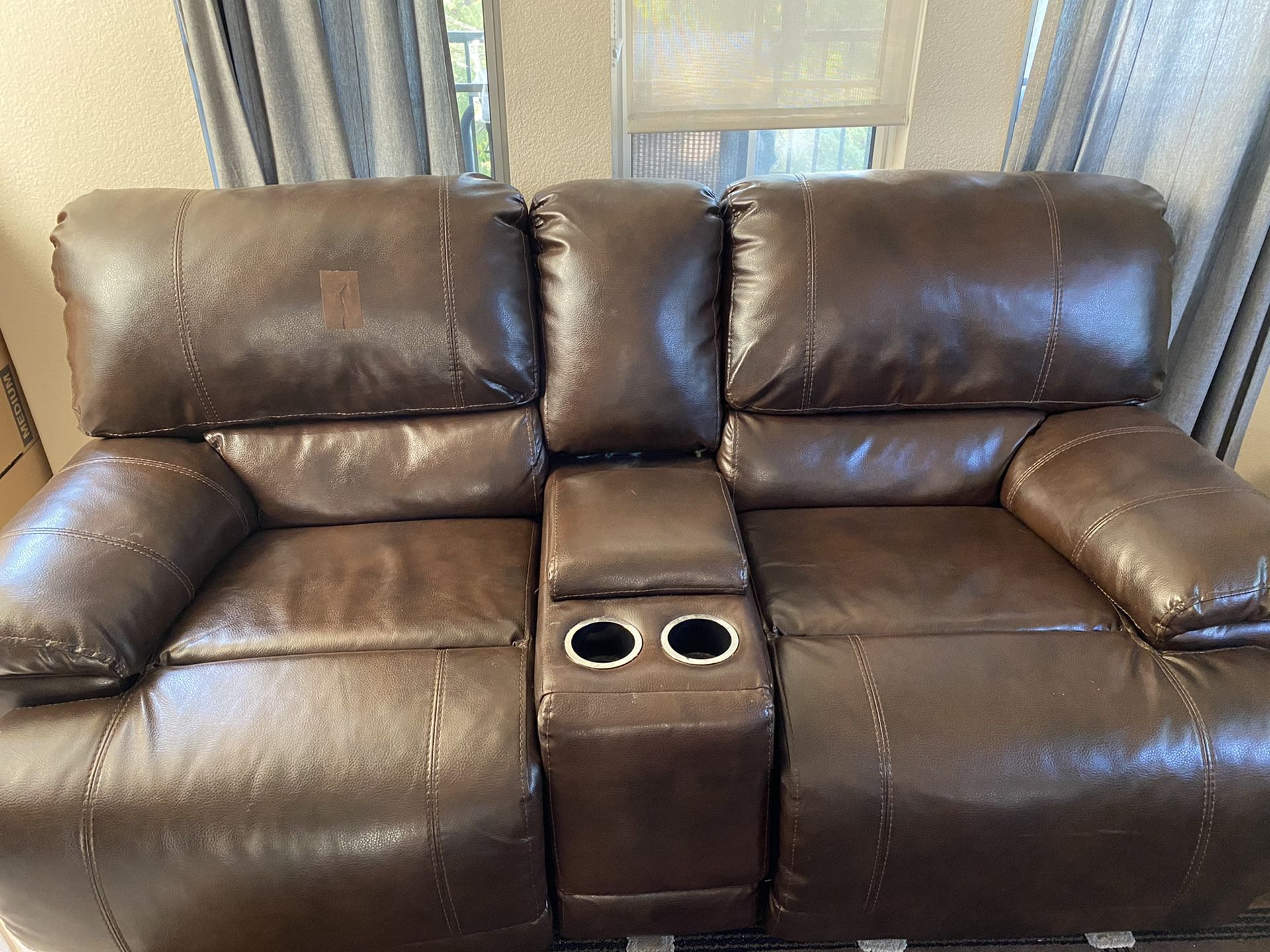 Double Reclining Sofa and Double Reclining Loveseat