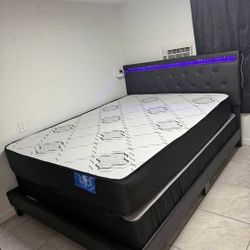Full-Size-Beds-with-Mattres ⭐️ Cama-Tamaño-Full-con-Colchon 🚚(Immediate-Delivery)💨