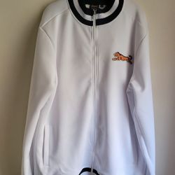 Le Tigre White Track Jacket XL and Pants Set L Tiger Logo