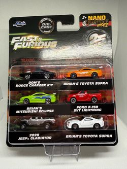 Jada Fast & Furious Nano Hollywood Rides 6-Car Set