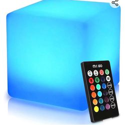 MR GO RGB LED 16" CUBE CHAIR/TABLE LIGHT $100