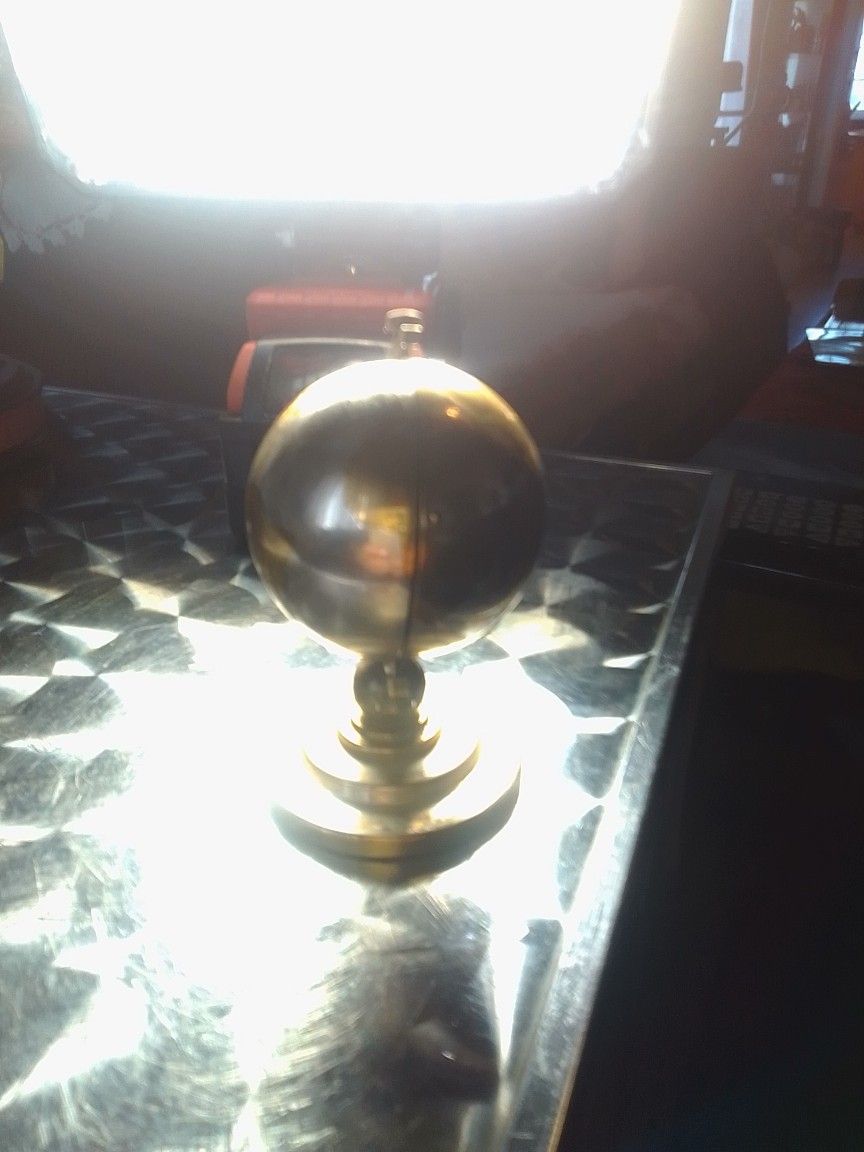 VTG1950's Pewter West German Globe World Shape Picture