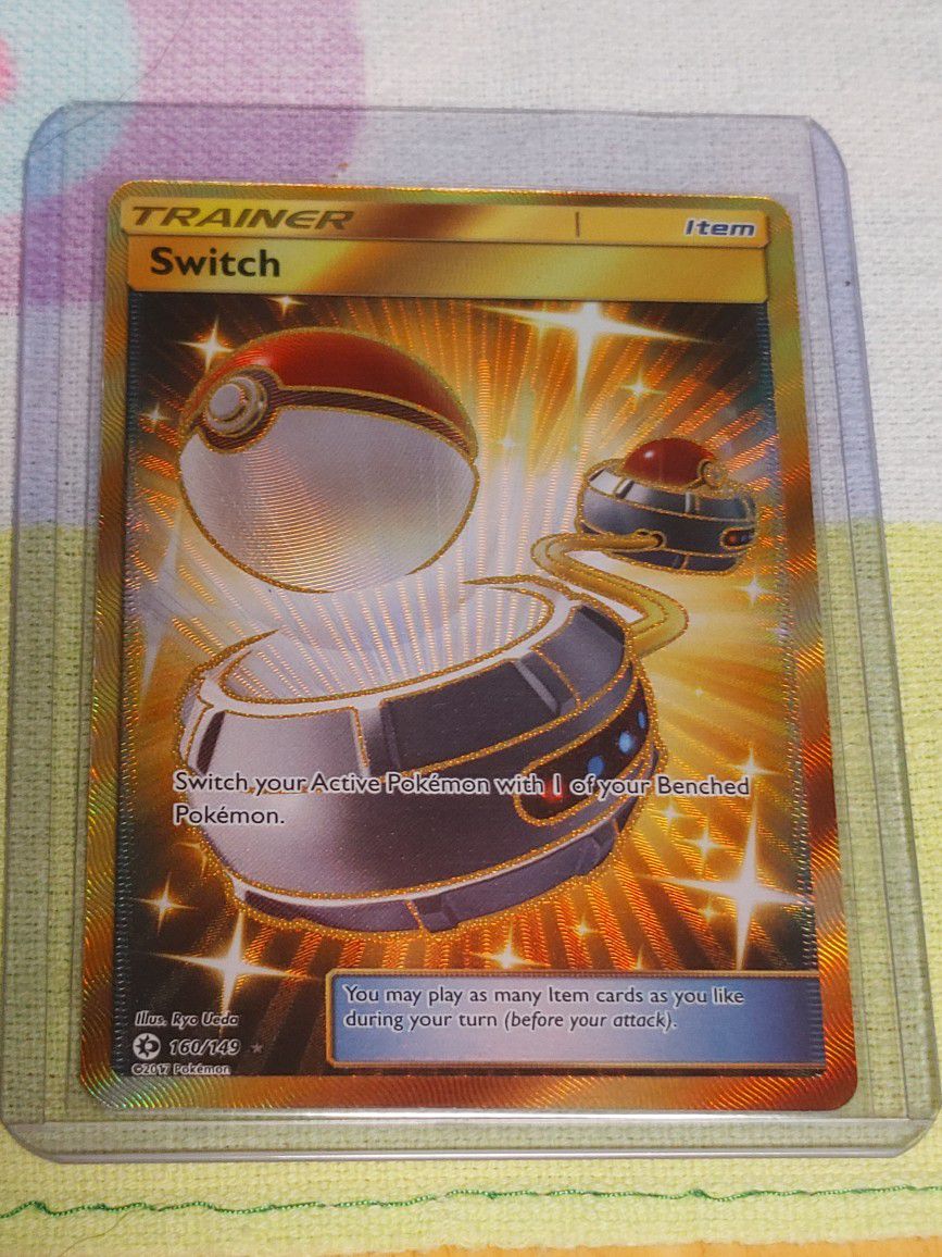 Switch 160/149 NM Sun and Moon Secret Pokemon Cards