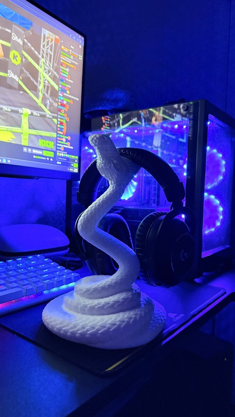 White Snake For Headphones