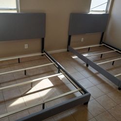 Brand New 2 Light Grey Full Size Bed Frames Only  $499 Free Delivery Same Day Delivery  New  A Box Have Different Colors Also