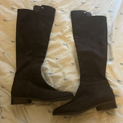 Michael Kors Bromley Flat Boots Chocolate Brown 