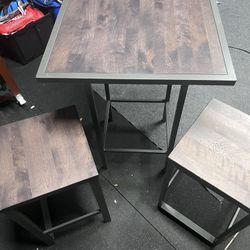 Indoor/Outdoor Standing Table And Stools