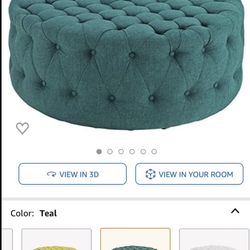 Teal Ottoman 